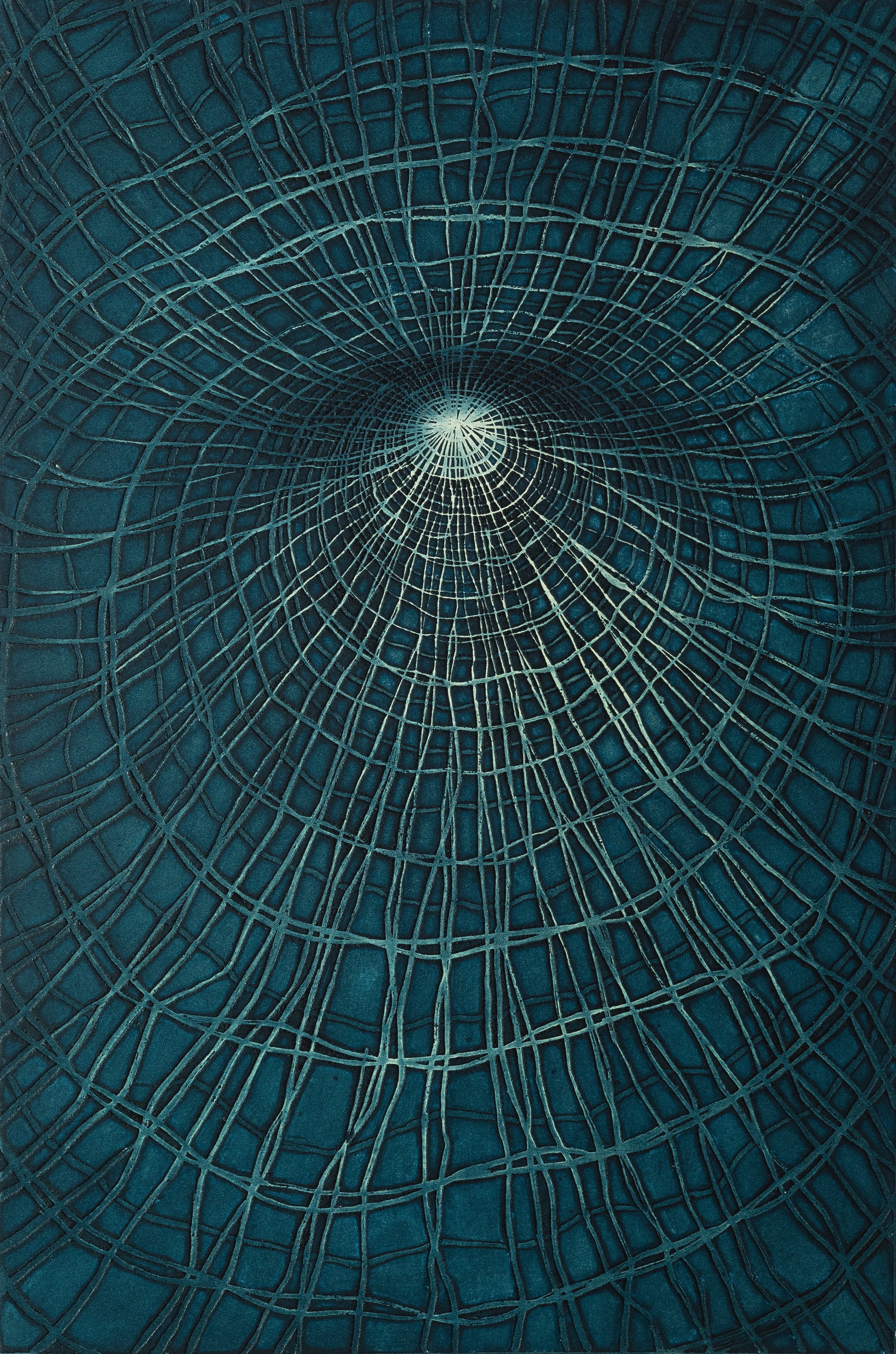 herd of sheep on road painting