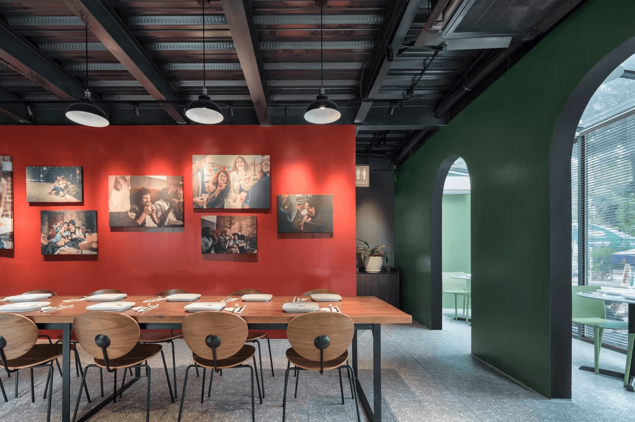 brown wooden 9-piece office table and chairs