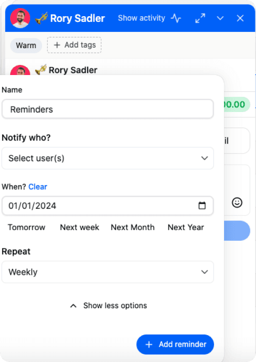 crm reminders