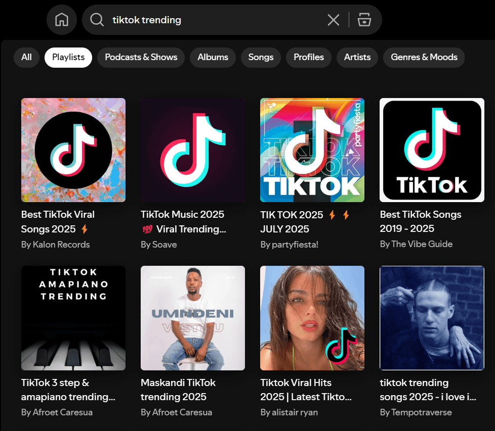 TikTok Charts and Music Platforms