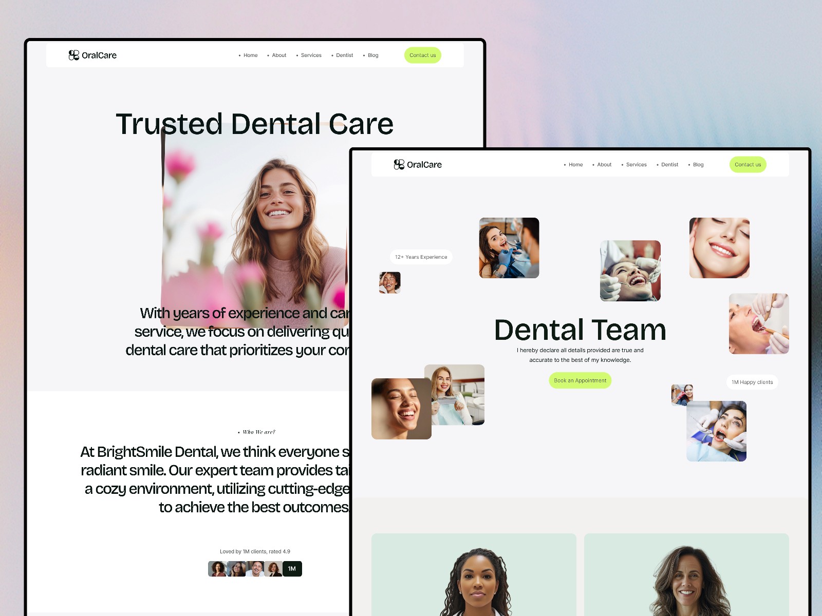 Oral Care — 专业动效医疗健康网站设计灵感