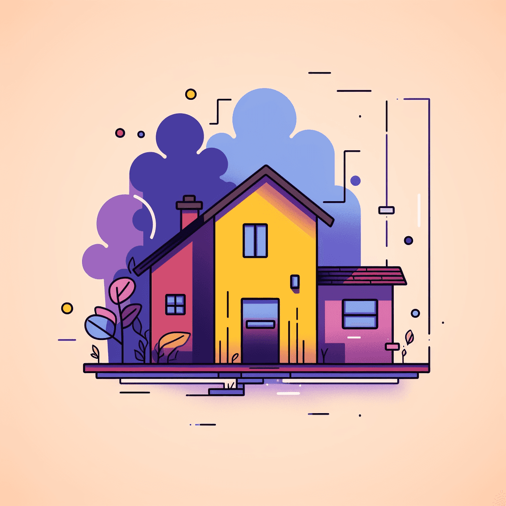 A vibrant and illustrative image of a house.