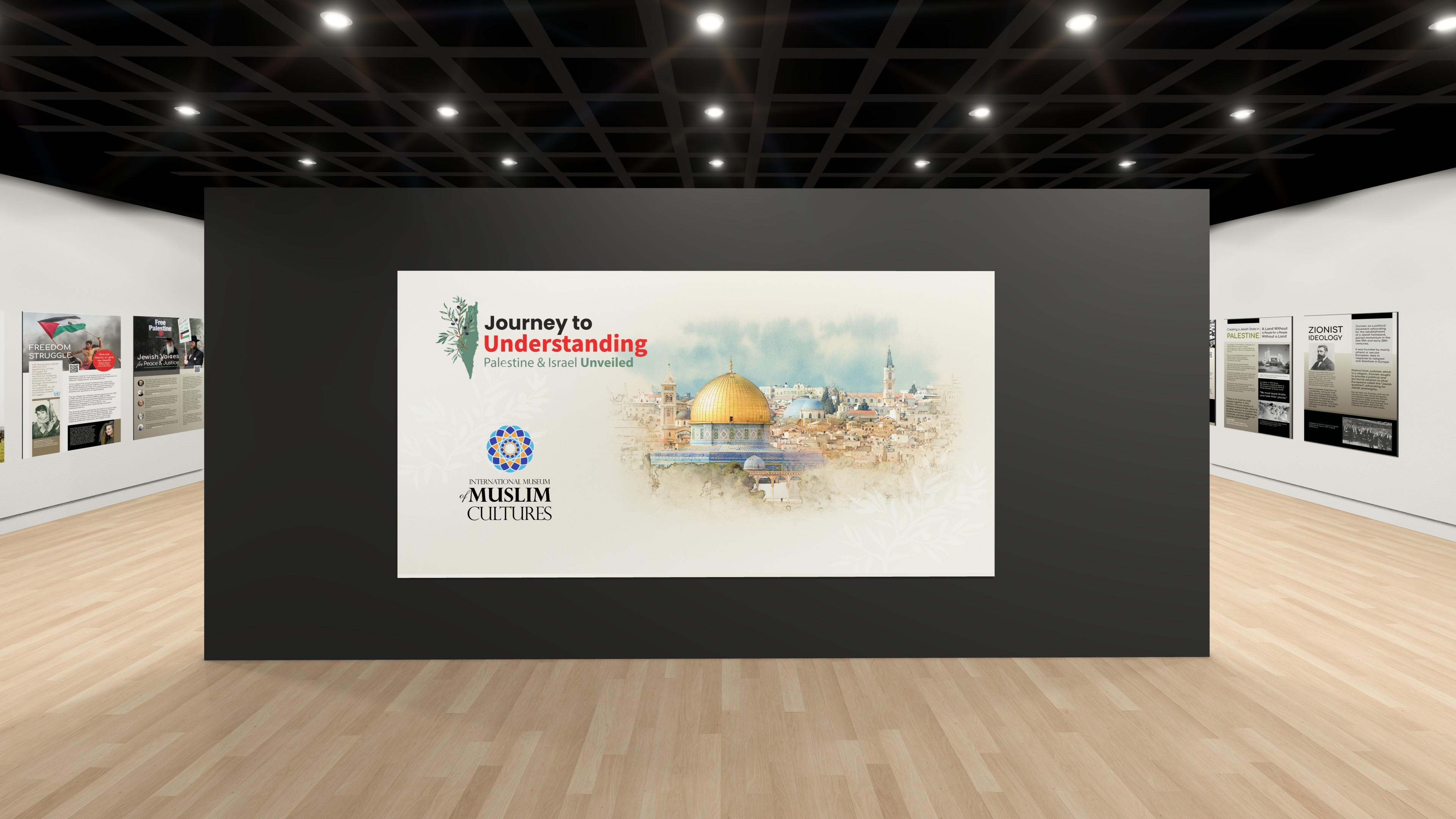 Journey to Understanding exhibition gallery installation