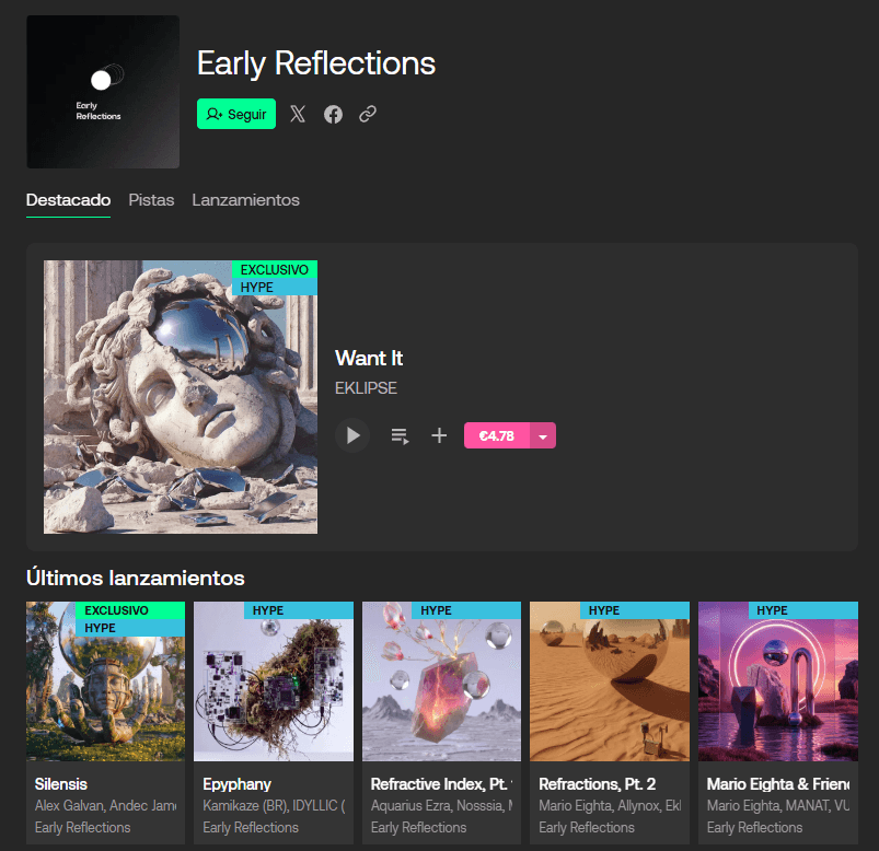 REPLACE: Early Reflections artwork, covers or party flyers