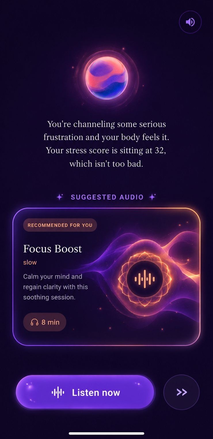 NextYou reset audio phone screenshot