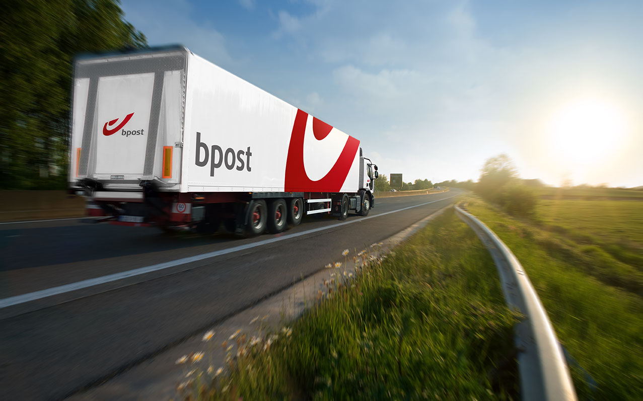 rebranded truck of bpost