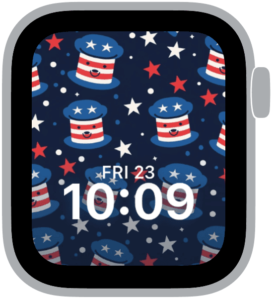 an apple watch face from the 4th of July patterns collection