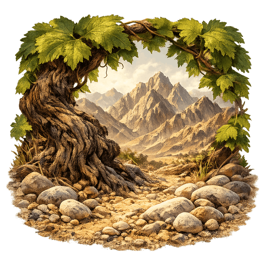 Detailed graphic of the Zonda Valley wine region.