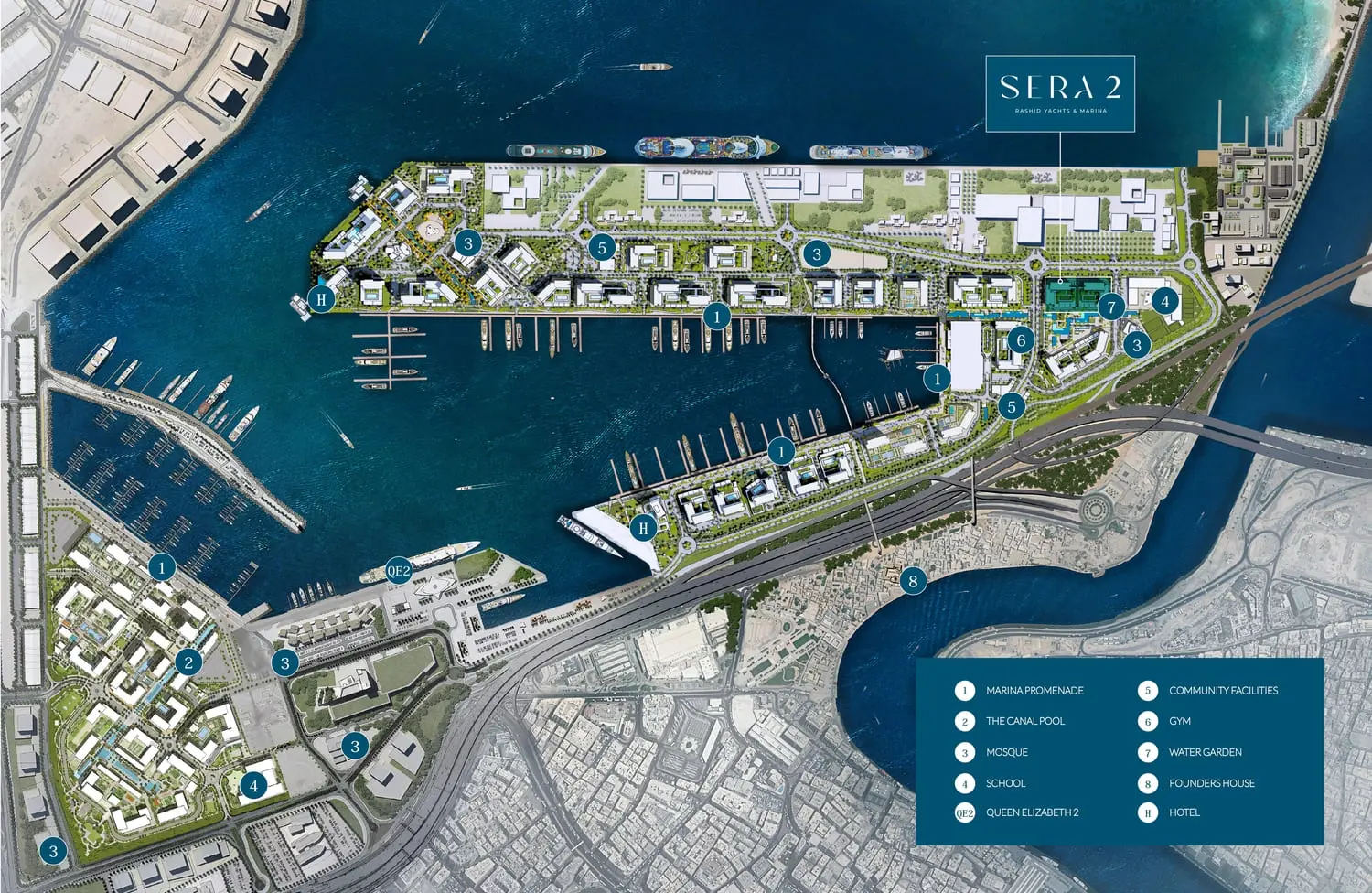 sera 2 by emaar developments location map mina rashid