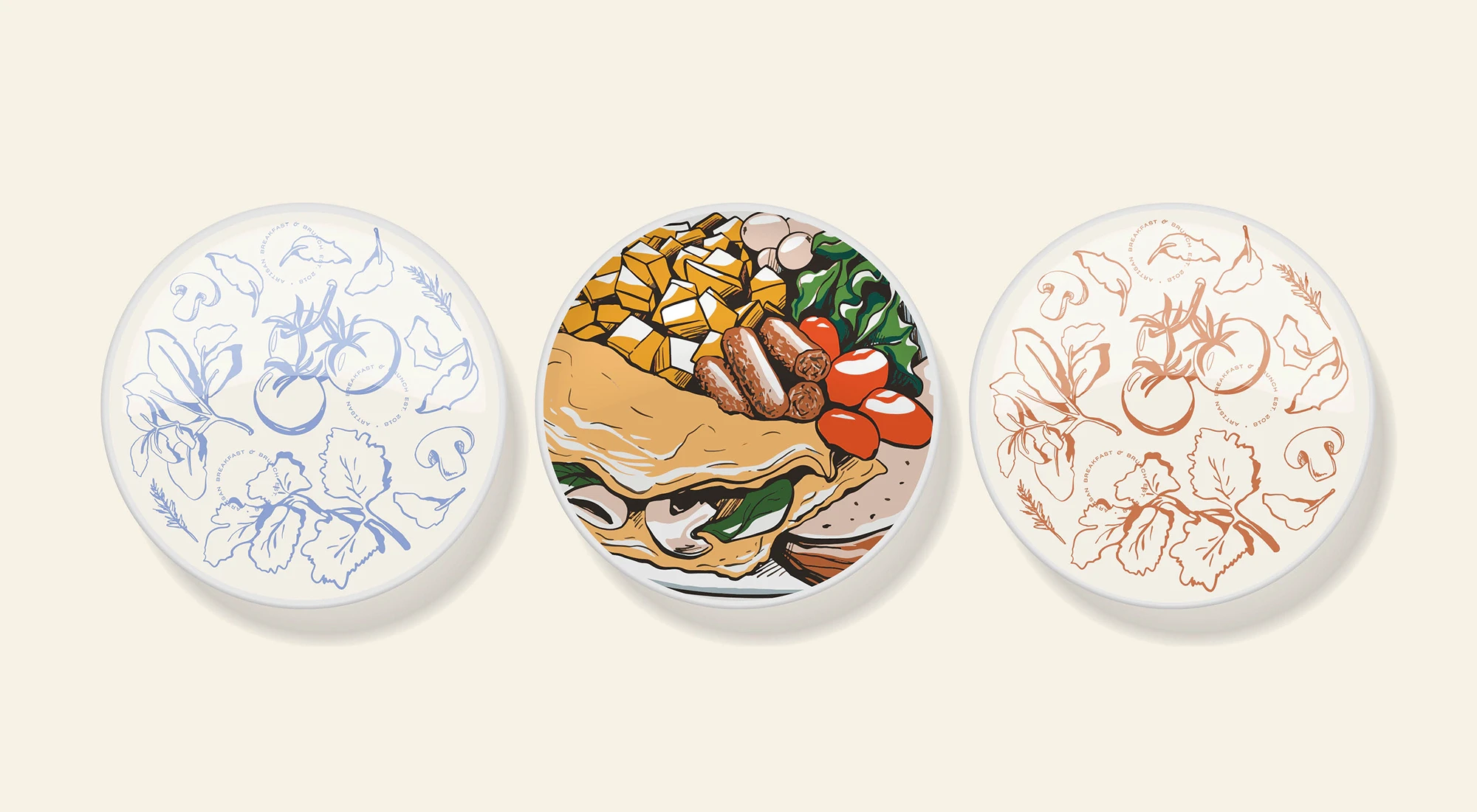 breakfast & brunch restaurant plate design