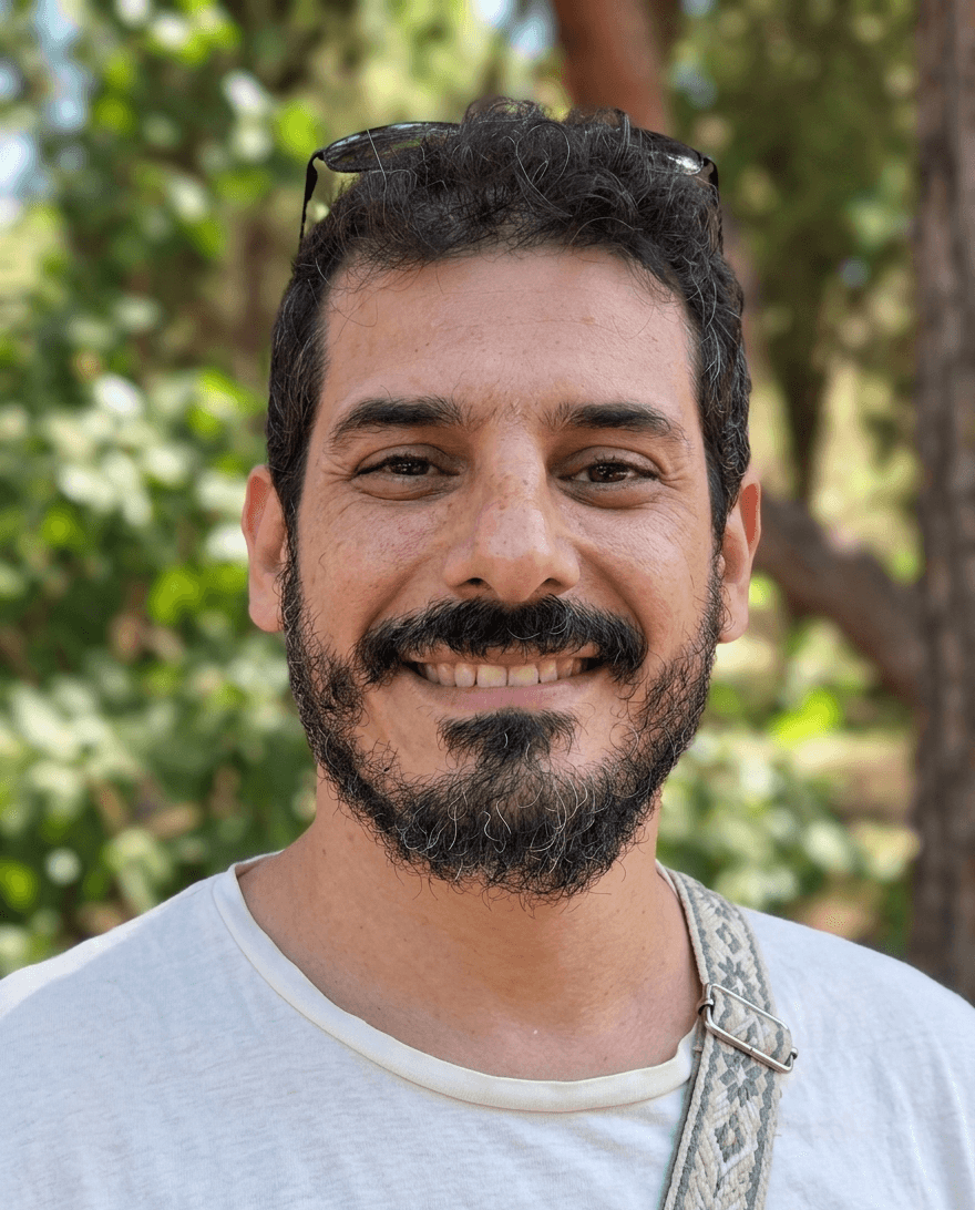Portrait of Manolis Makridakis, production sound mixer and location sound recordist based in Athens, Greece