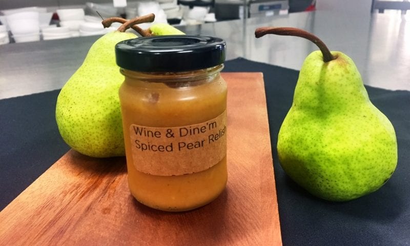 Spiced Pear Relish in a Jar
