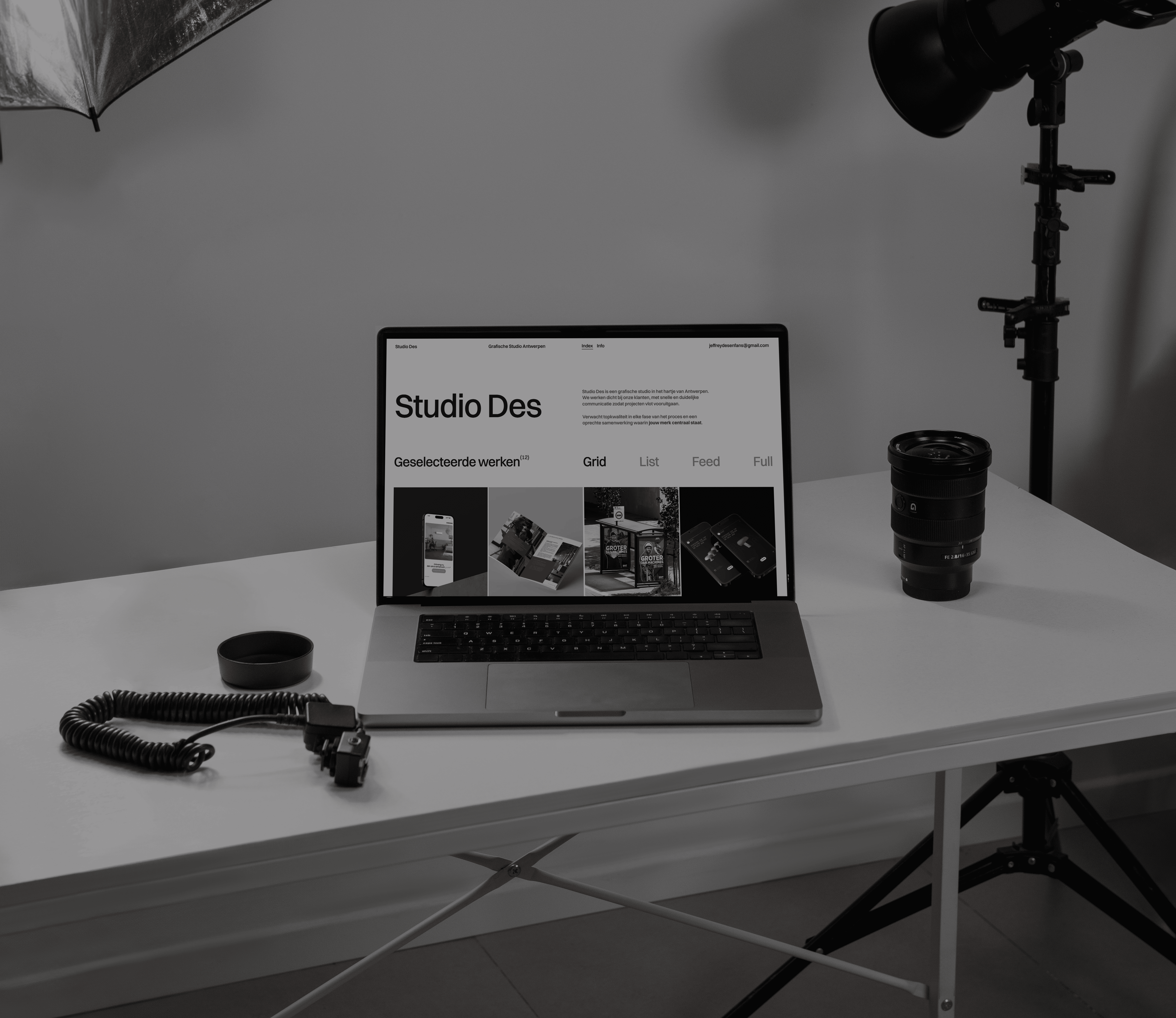 laptop mockup van studio des grafisch ontwerp antwerpen