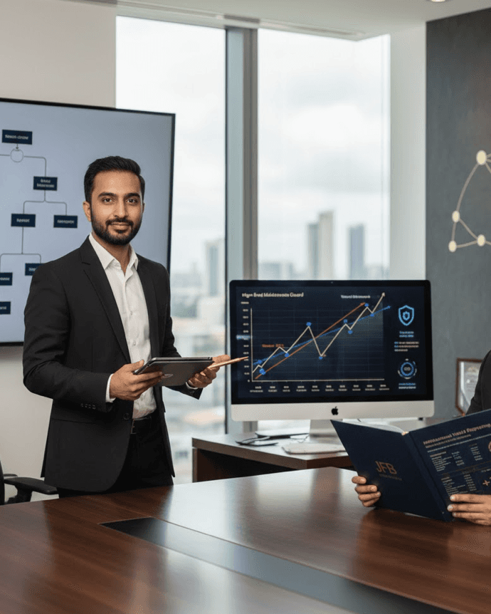 Scientist wearing safety goggles and blue lab attire, using a pipette to transfer liquid into a vial in a laboratory setting.