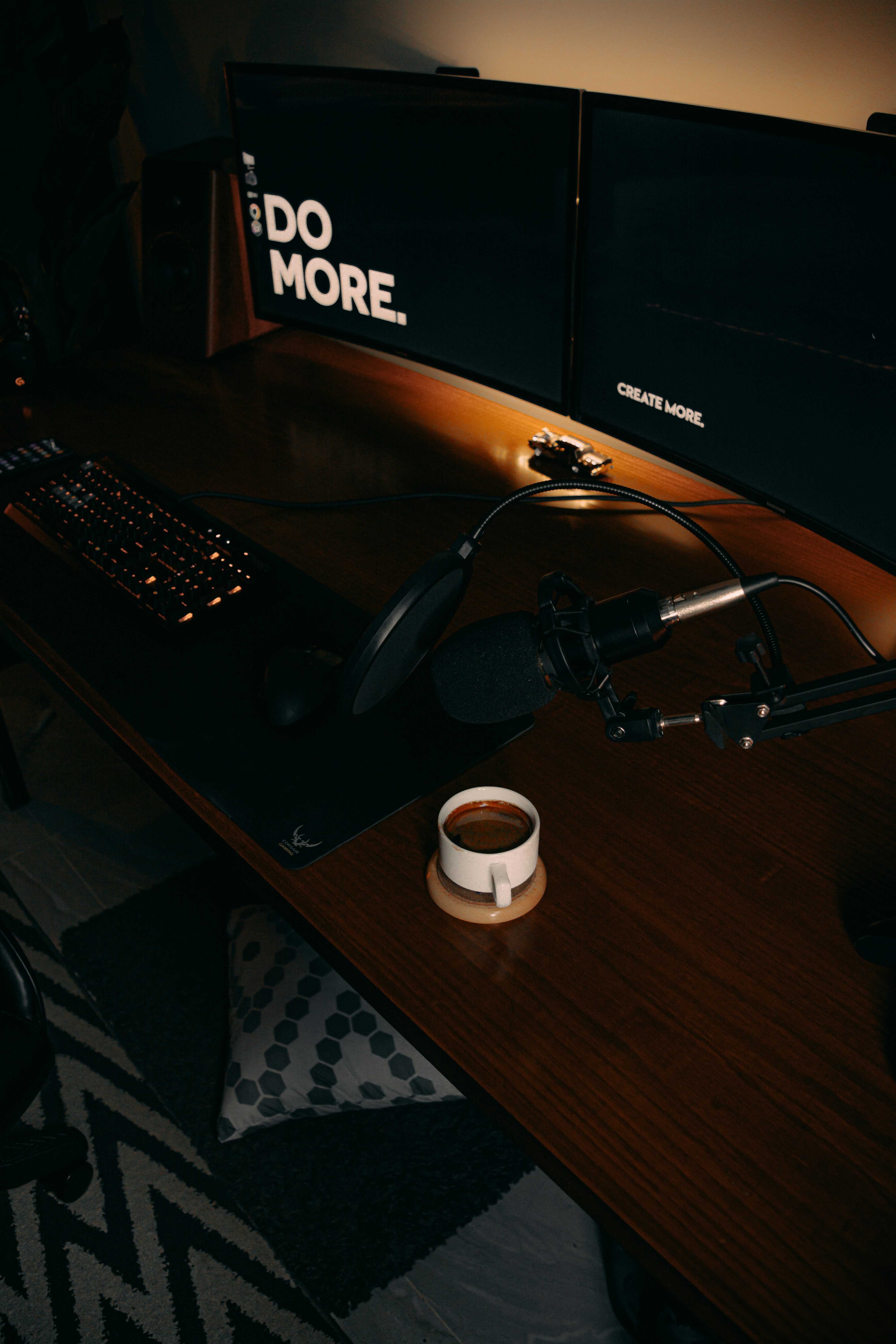 modern creator workspace setup