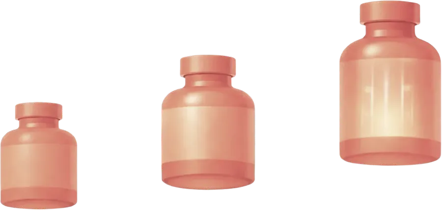 Three medicine bottles showing the generations of GLP therapy