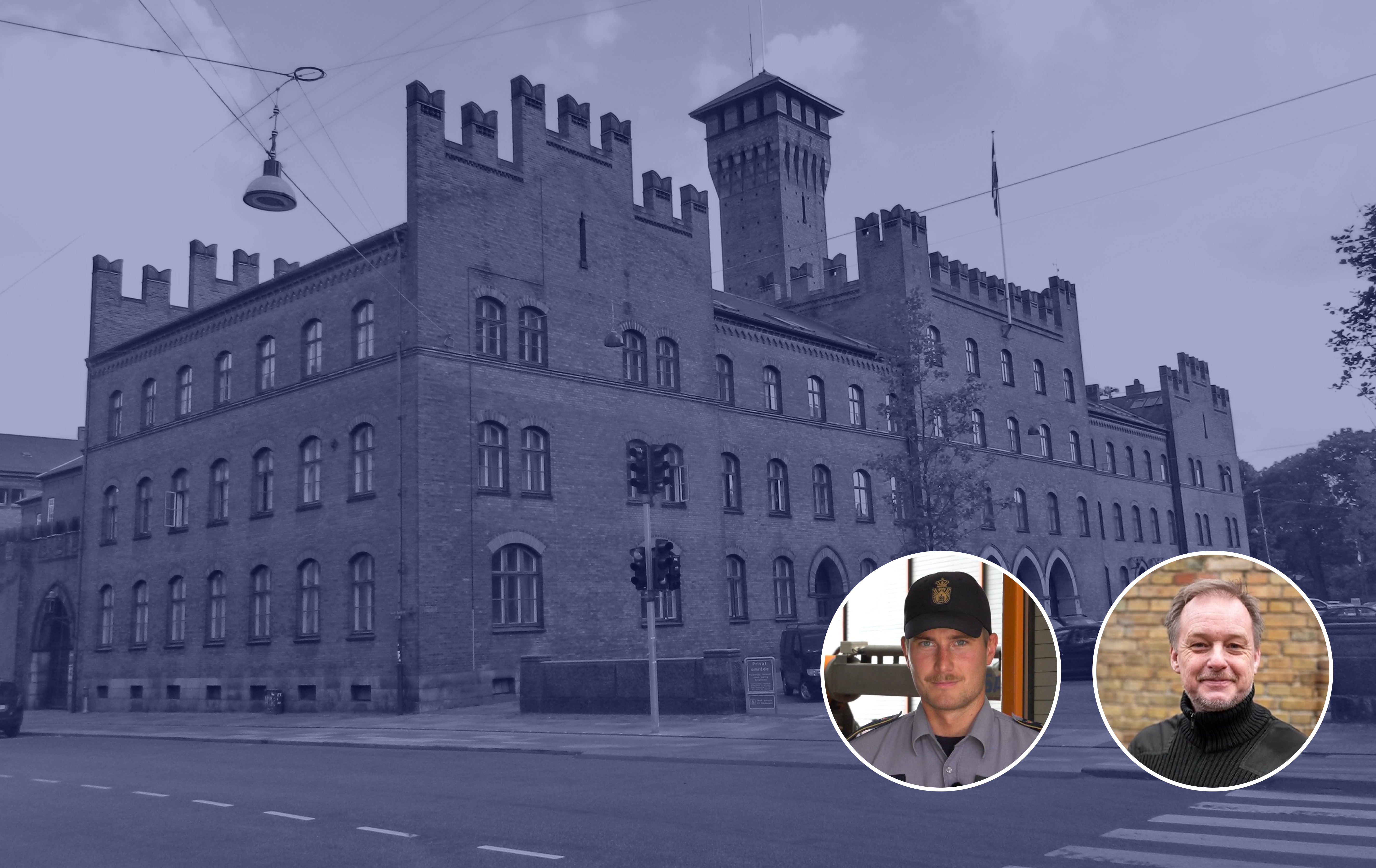 An image of the headquarter of the Copenhagen Fire Department and two of our contact persons in Copenhagen