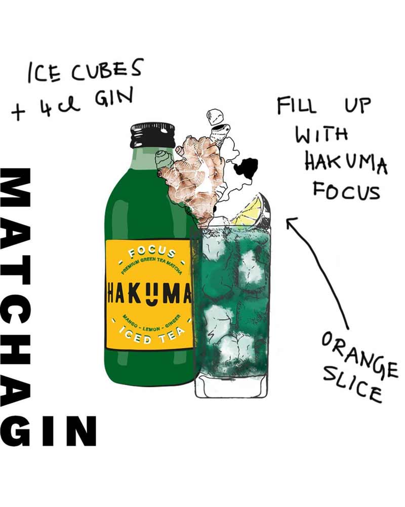 HAKUMA Matcha Gin Coktail Recepe