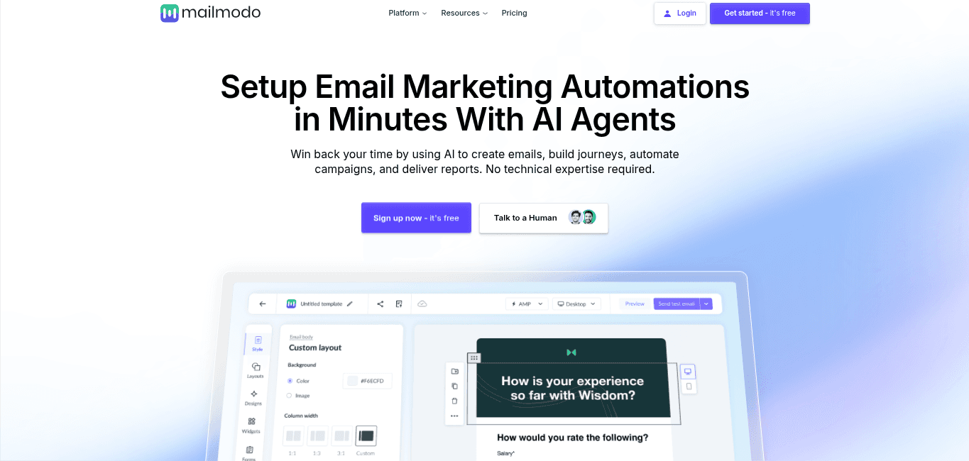 Mailmodo Dashboard Image