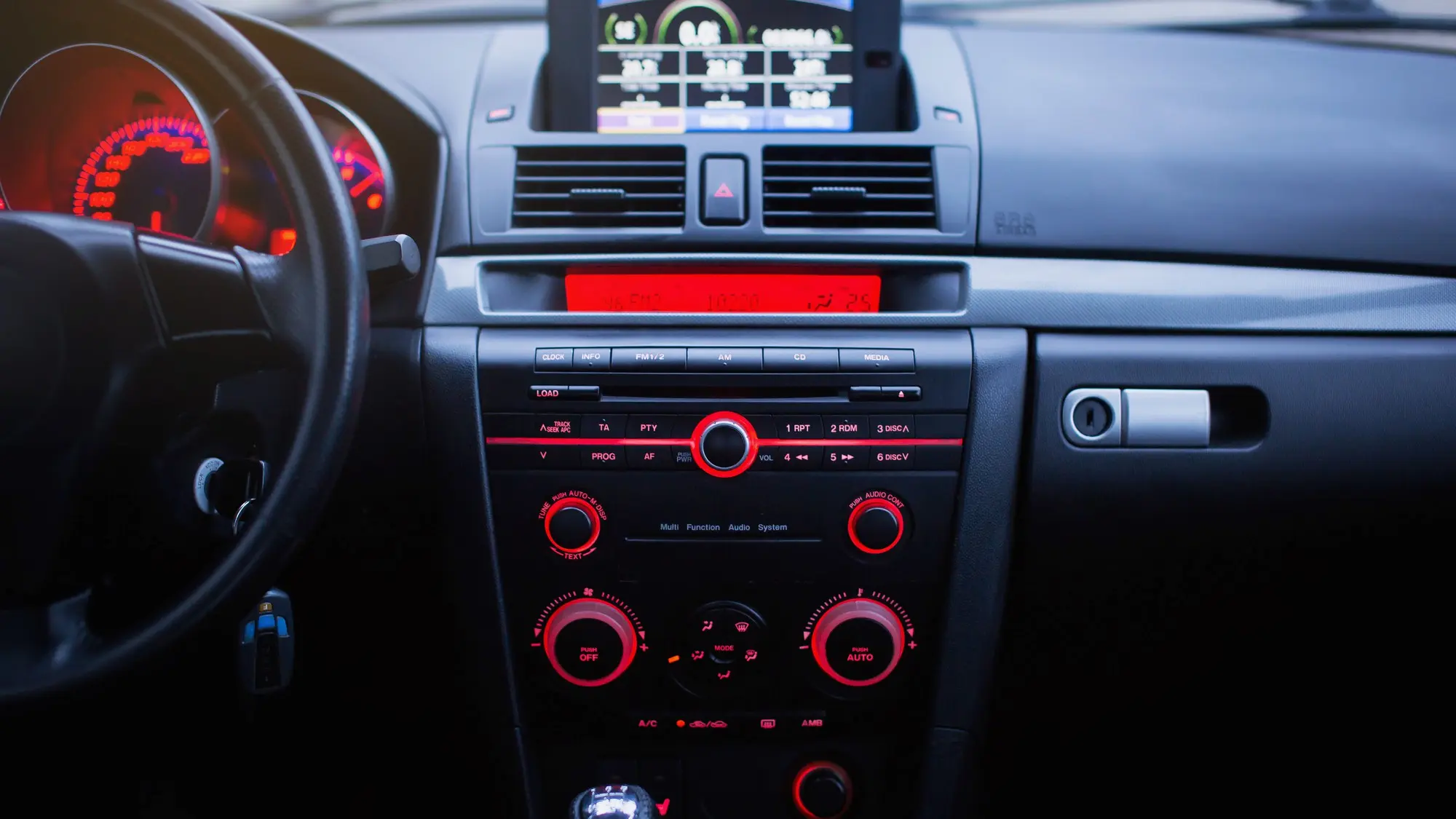 Car interior picture with the A/C