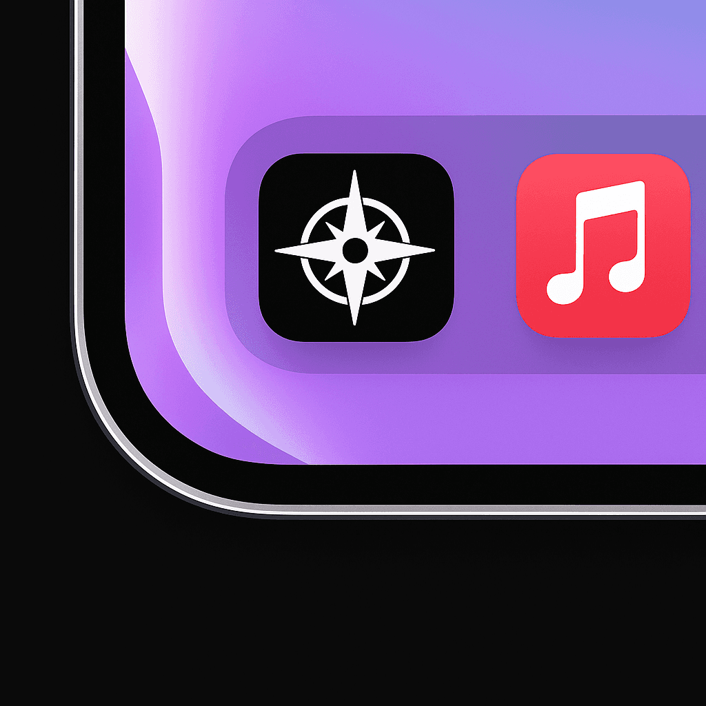 app folder on a mobile phone