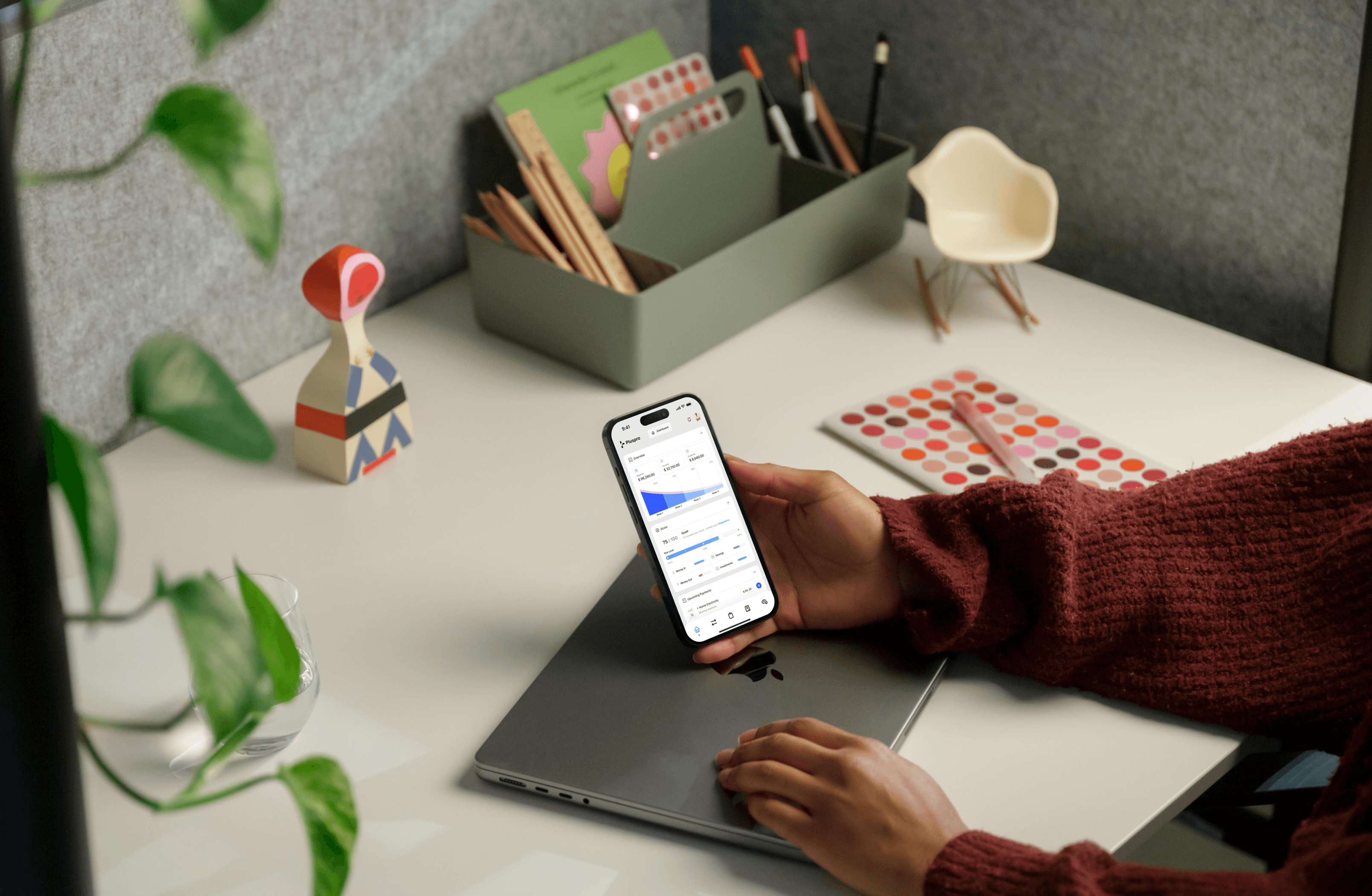 A mockup of Freelio's mobile app