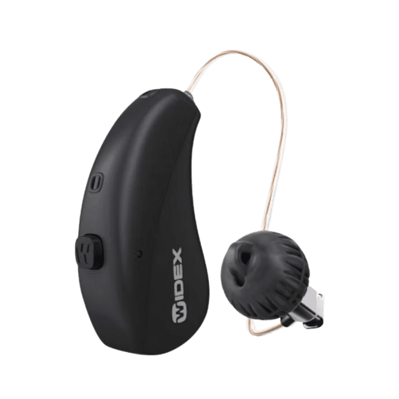 Widex Moment Sheer 330 sRIC-RD, appareil auditif micro-contour rechargeable, discret et performant. Disponible chez Audio Pour Tous.