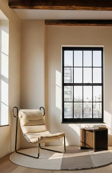 Luxury total look poltrona Mickey in un appartamento moderno