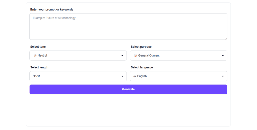 AI Text Generator - Free Tool