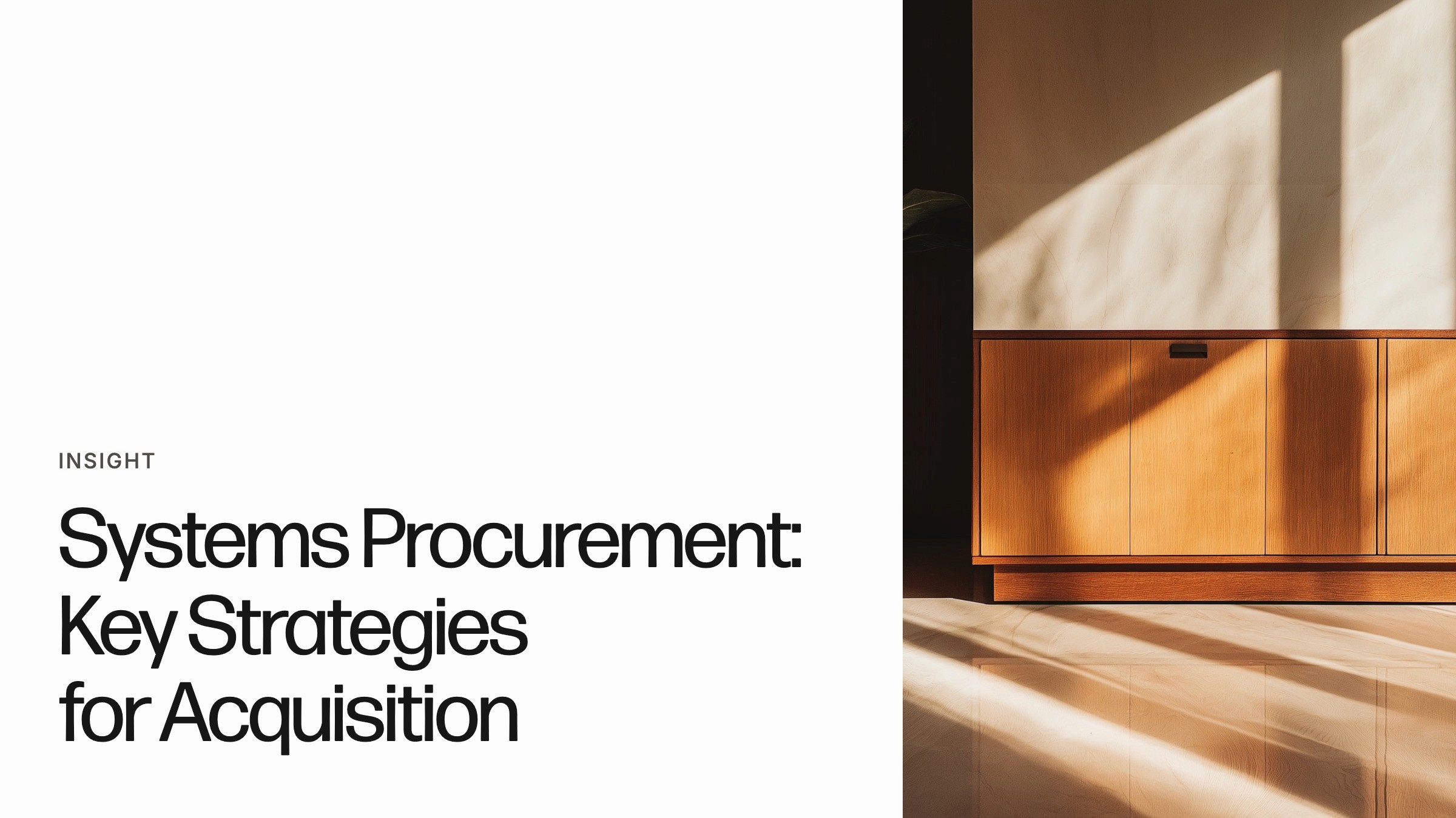 Systems Procurement: Key Strategies for Acquisition
