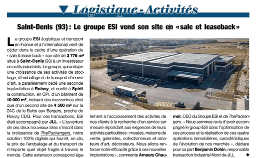 Logistique Activities article