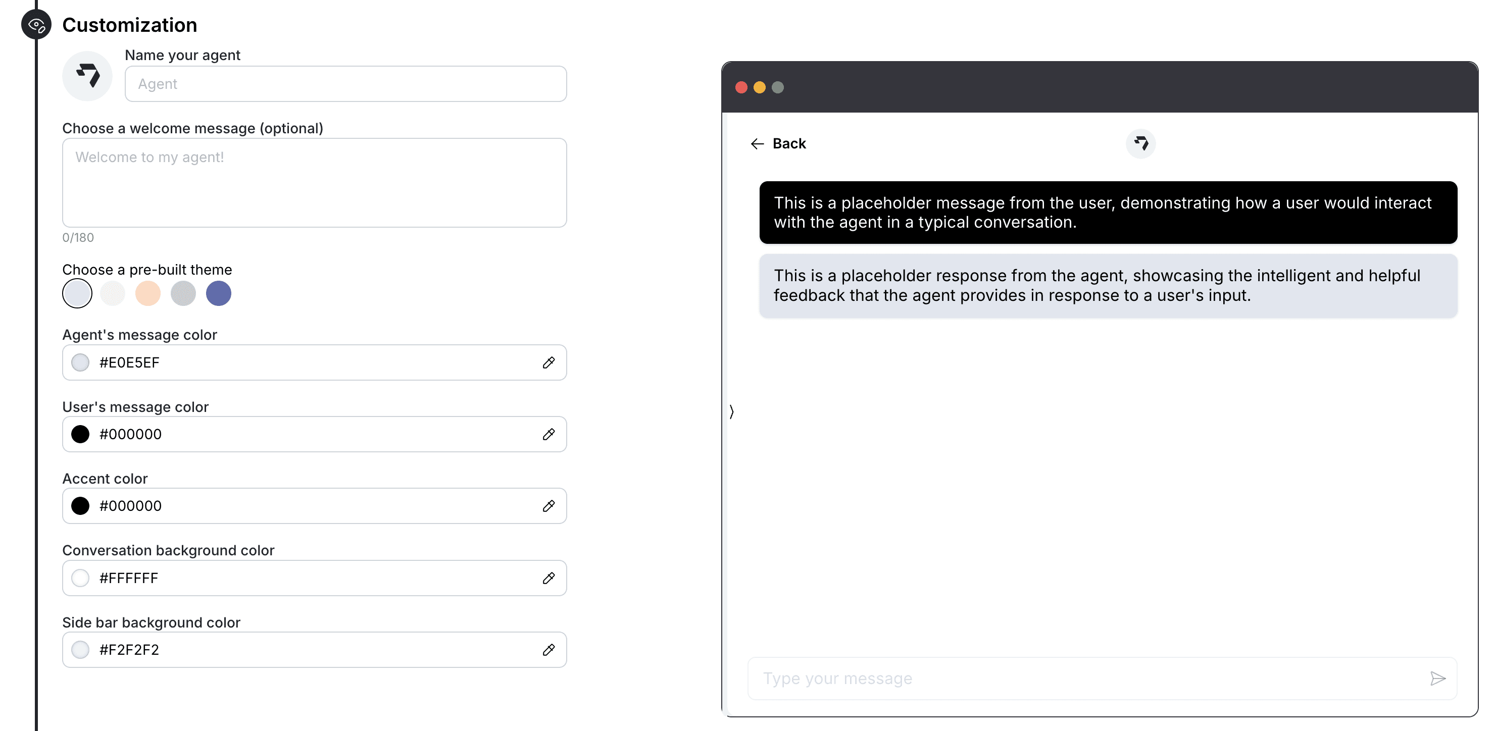 Droxy Customizable Agent - Conversational Agents
