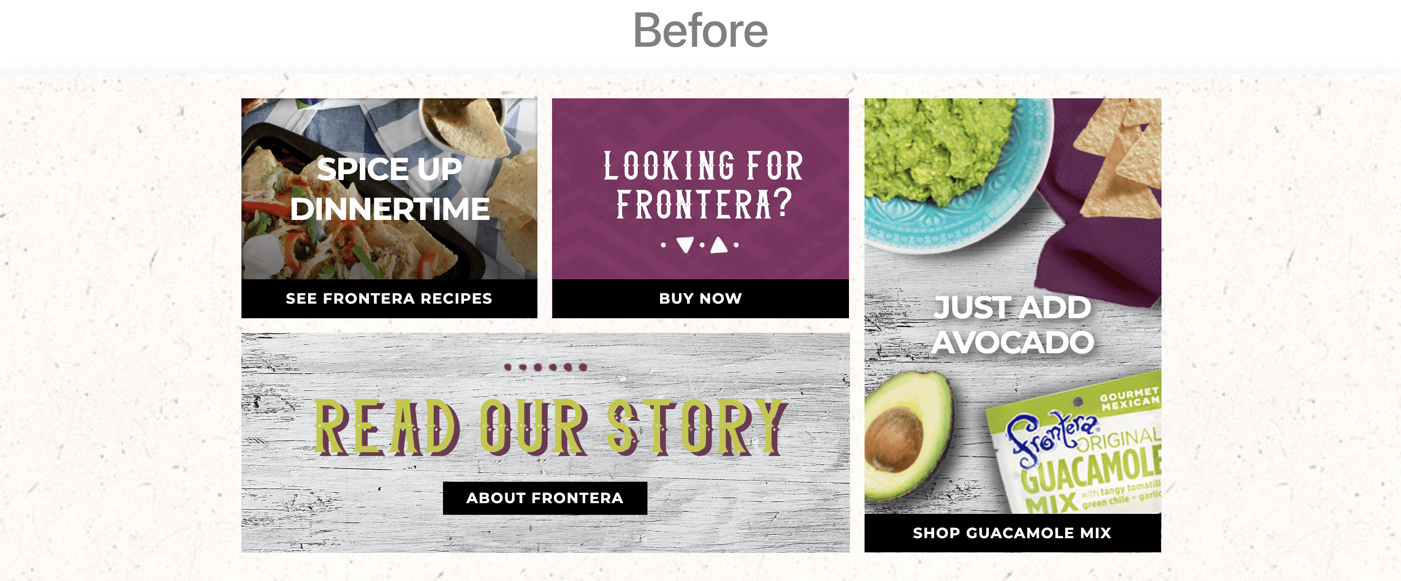 Original Frontera product section