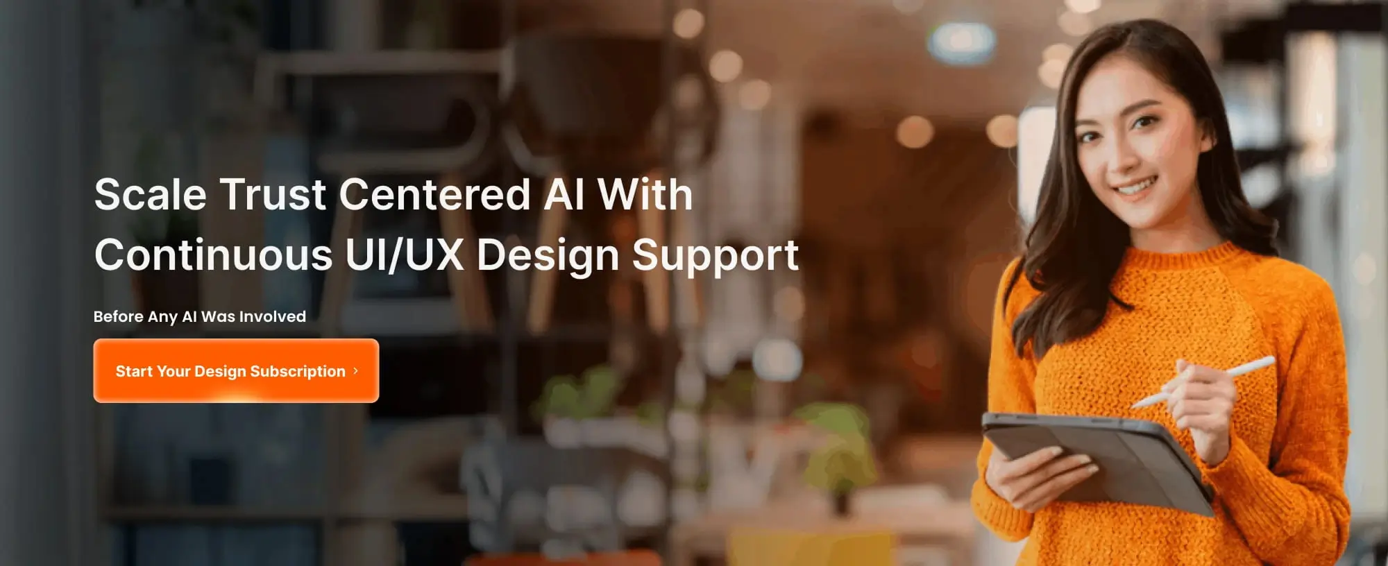 Artificial intelligence interface design subscription support