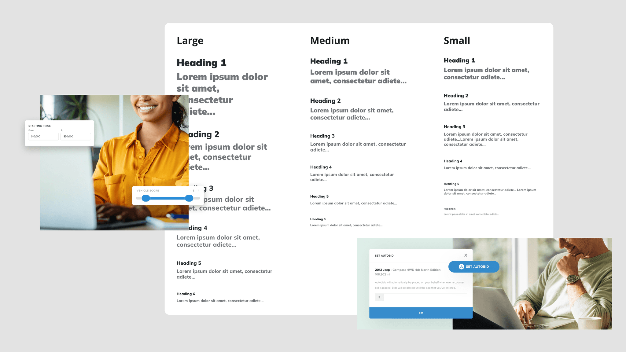 Updated typography and image styles