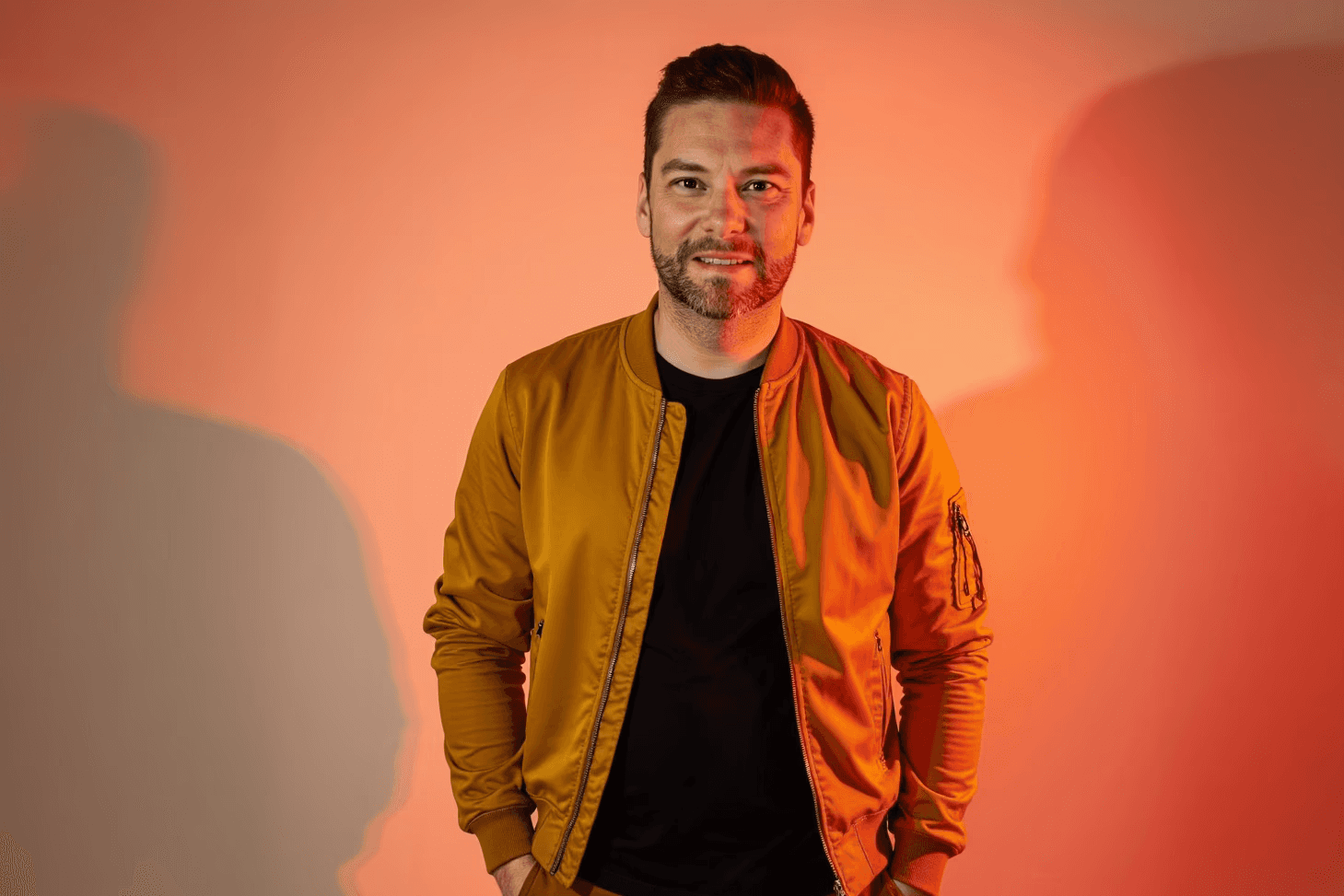 Elf woman in white dress raising hands by the river