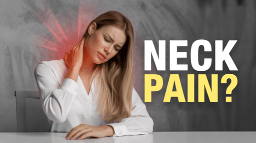A women have a neck pain