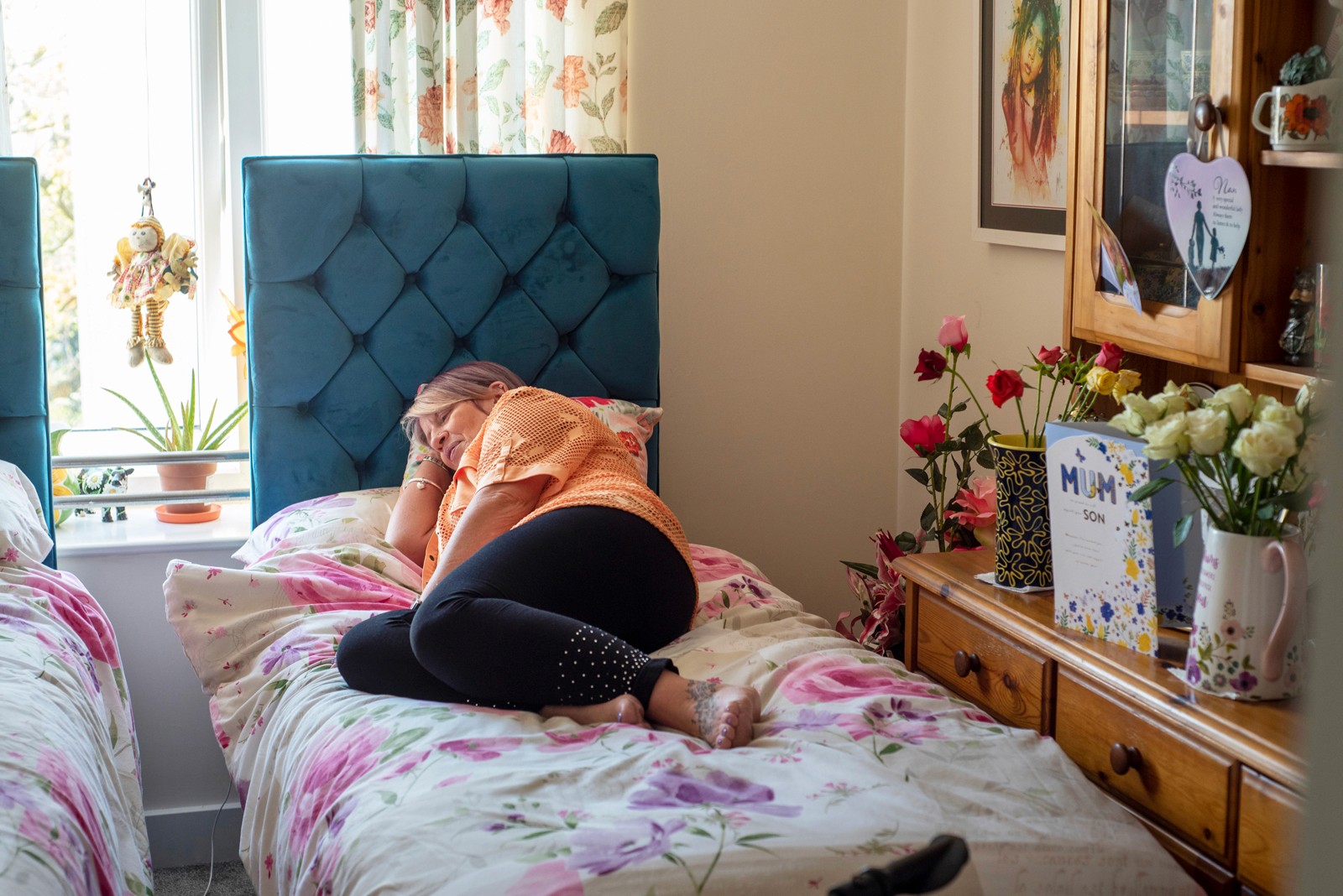 A carer sleeping to help with burnout