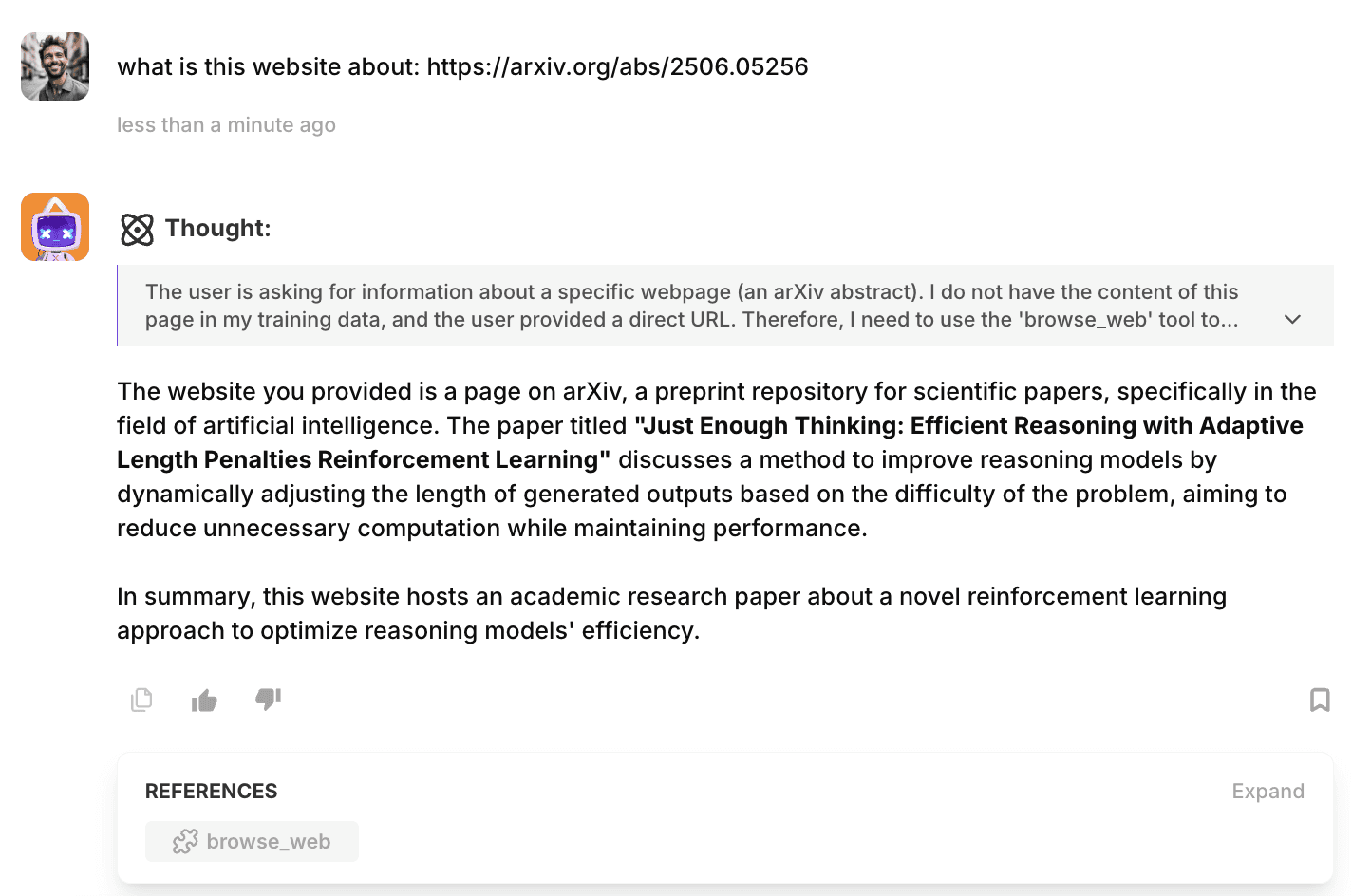 AgentX Web Browsing Capability