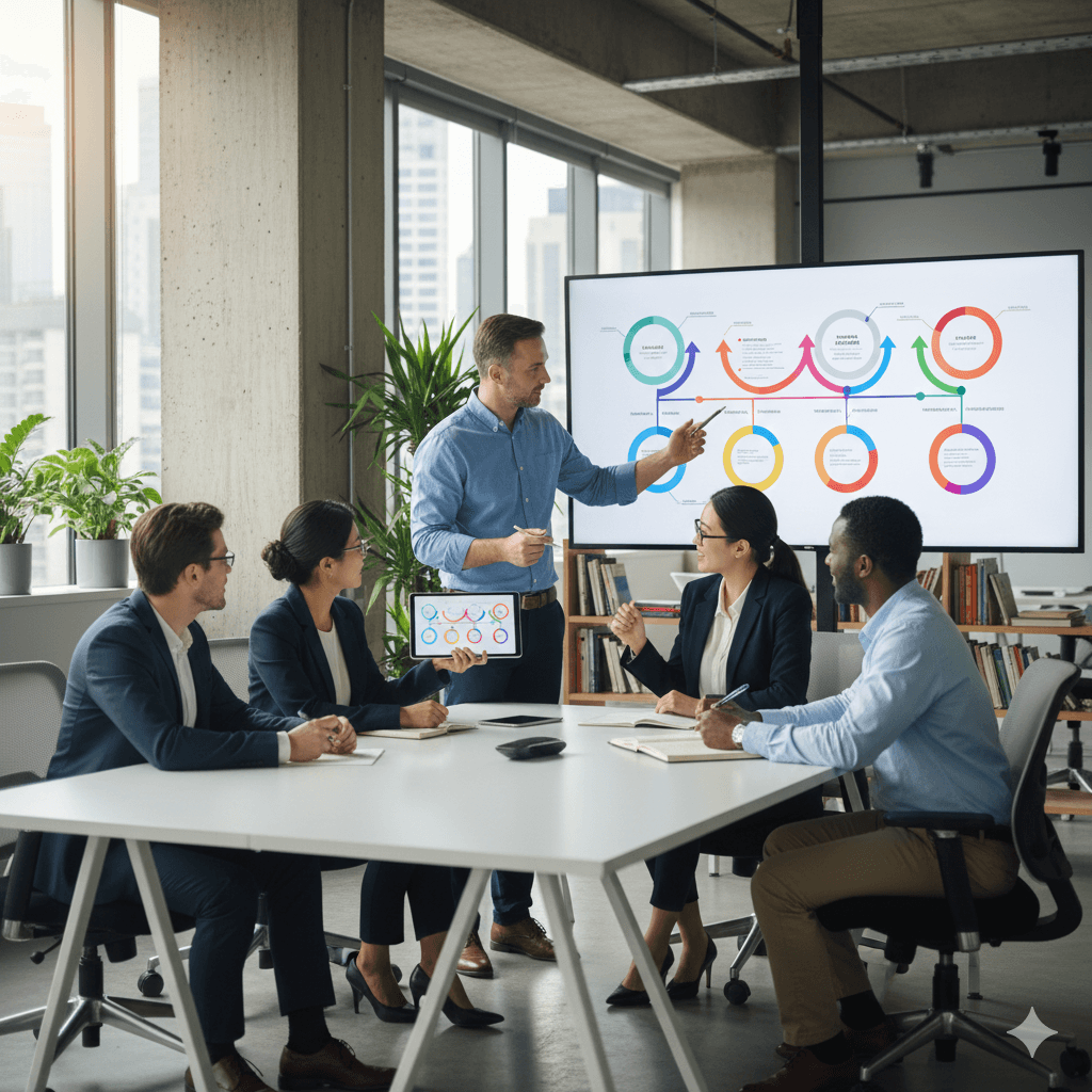 Coach explaining stuff to an athlete