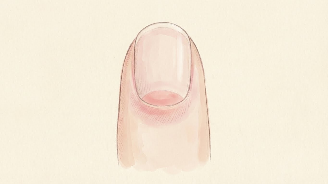 Red/swollen around nail
