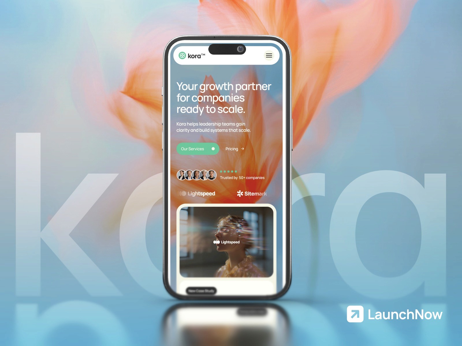 KYMA template mobile responsive design on phone