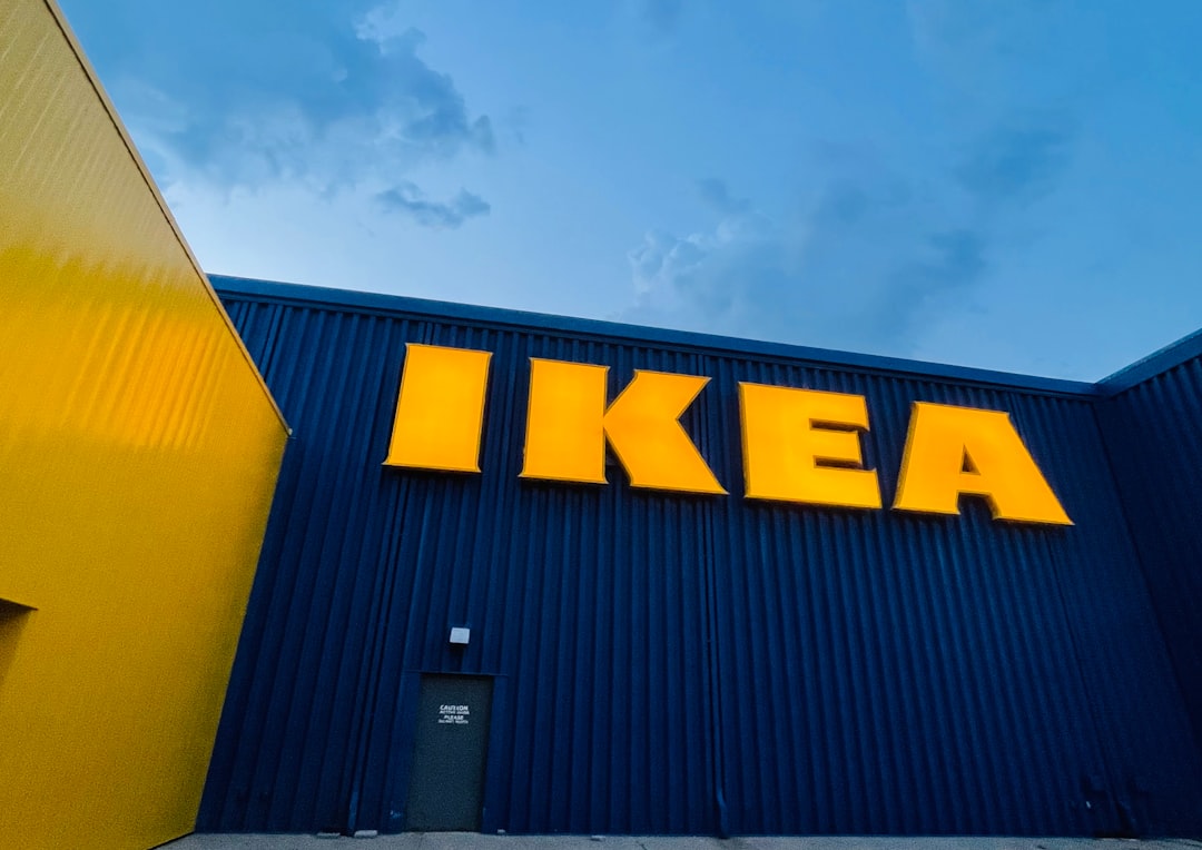 IKEA logo on store building in blue and yellow