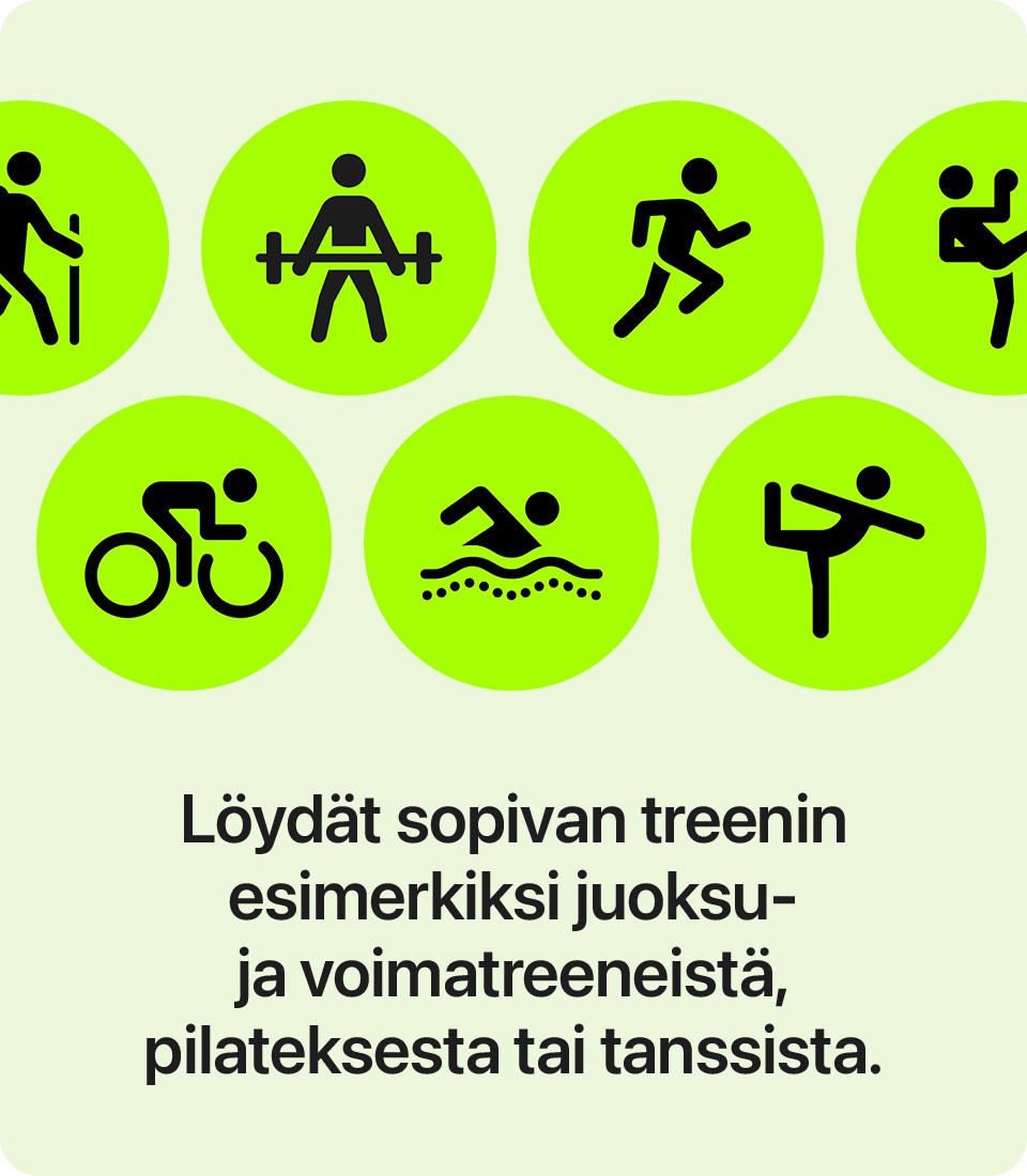 Apple Watch löydä sopivin treeni