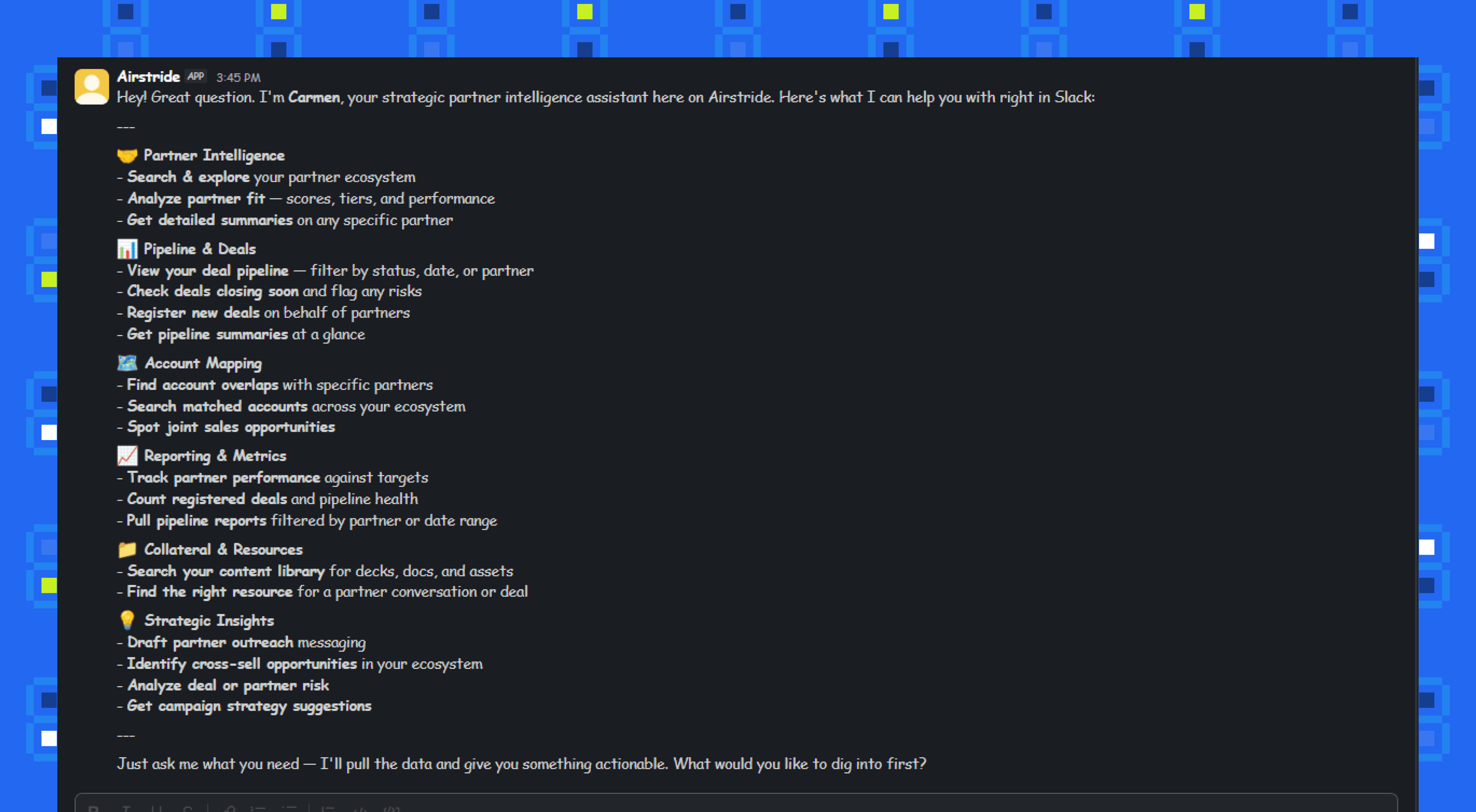 Airstride integration with slack.