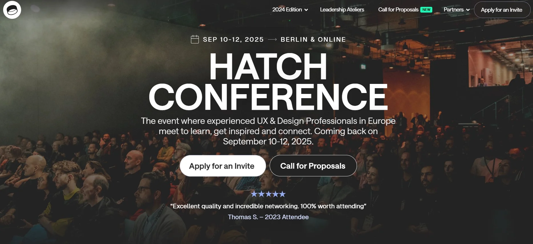 Best Event and Conference Websites Built with Framer - Hatch Conference 