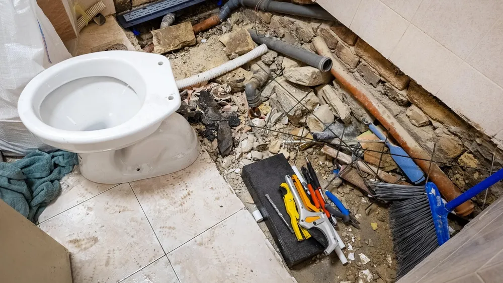 Renovation and repiping work by a plumber in Kingston, Jamaica