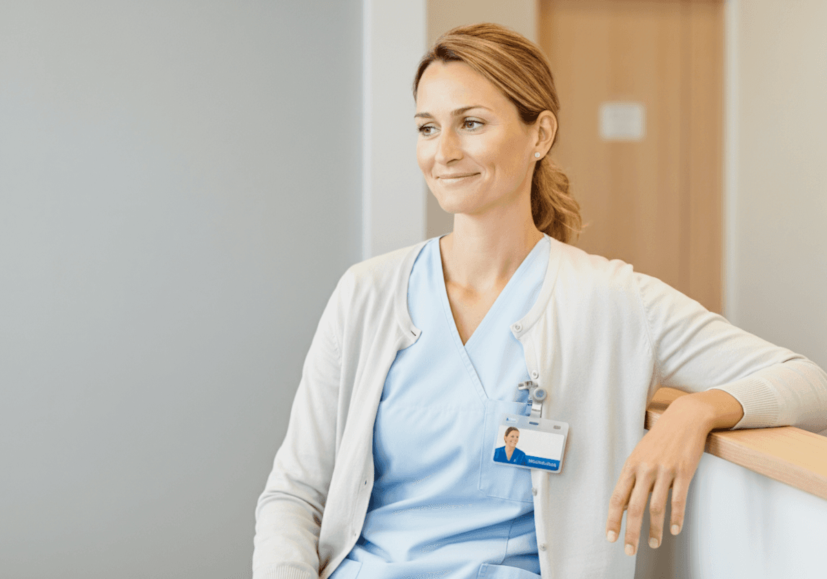 doctor holding red stethoscope