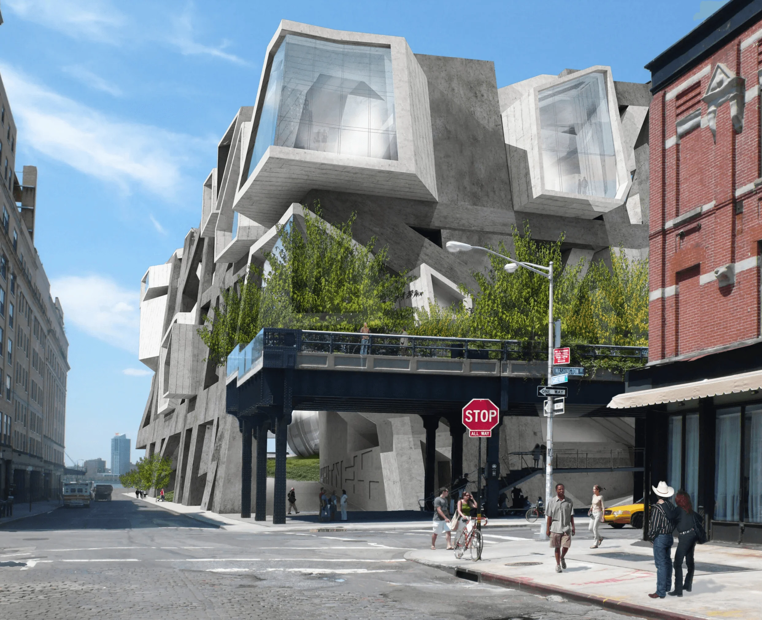 View from Gansevoort Street of the Whitney Downtown proposal