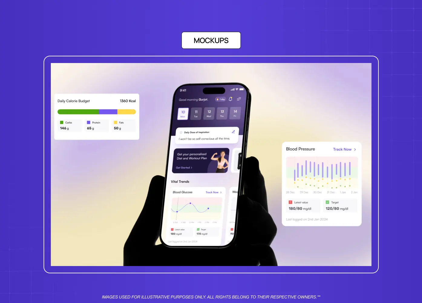 High-fidelity mobile app mockup showcasing a polished interface with realistic UI elements and visual design.